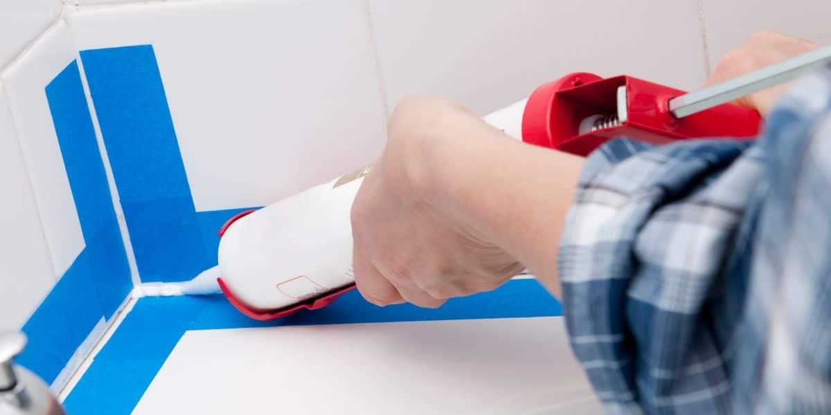 re-caulking the bathroom